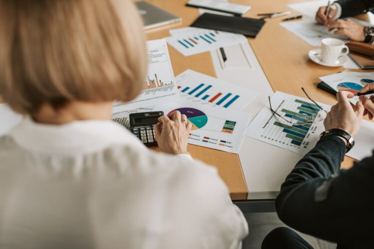 Woman Doing Financial Paperwork